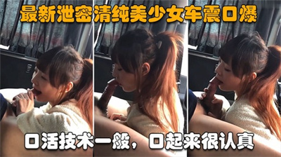 【最新高清泄密】清纯美少女车震口爆 口活技术一般却超级认真用心 小嘴服务超有诚意 反差萌到爆